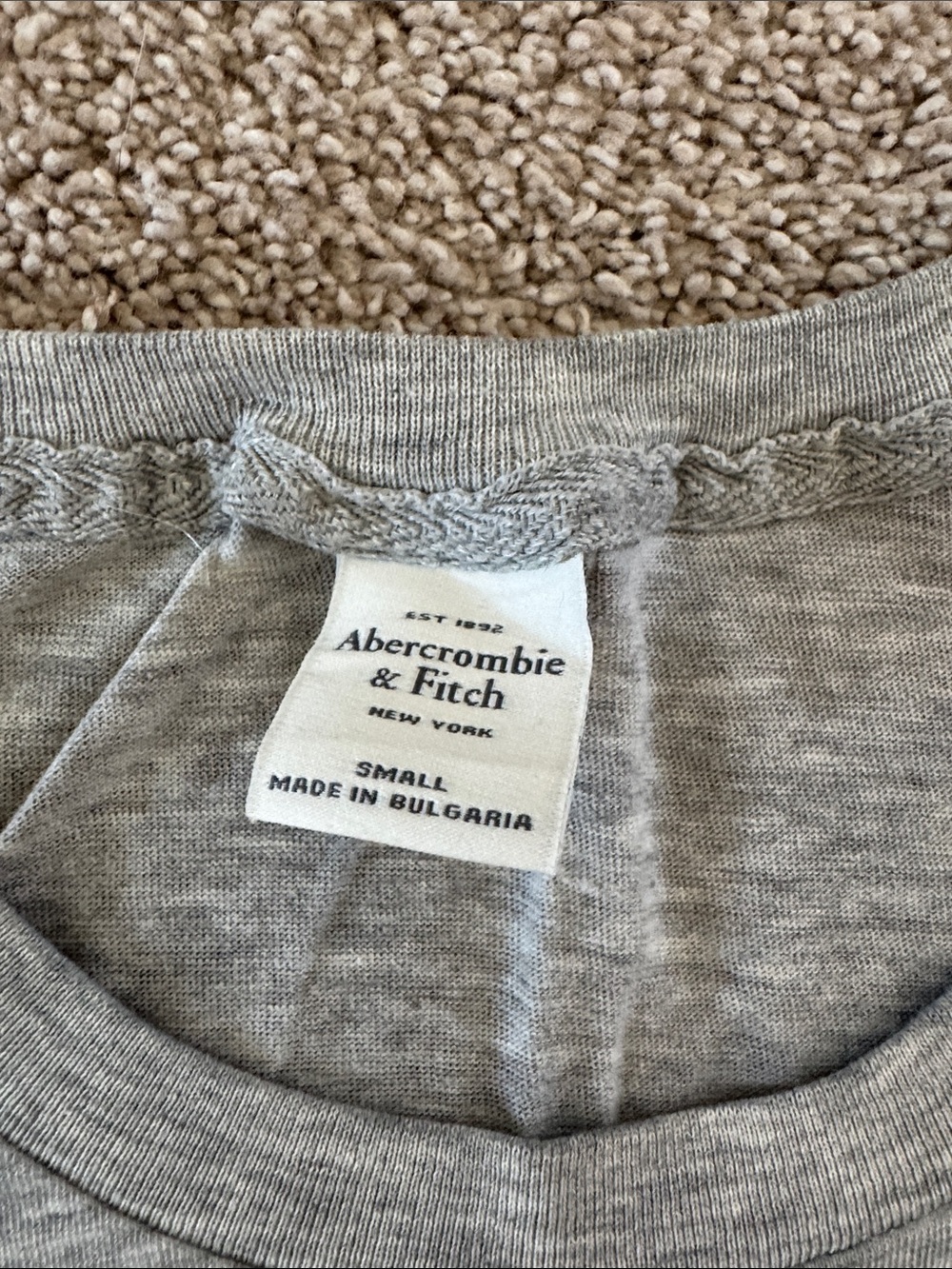 2/$20 Vintage Abercrombie & Fitch Tees, TShirts, Size Small, Gray - Picture 9 of 13